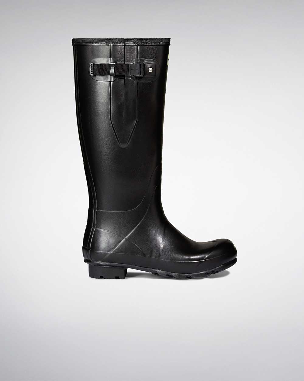 Hunter Norris Field Side Adjustable Neoprene Lined Men's Wellies NZ-75282H Black